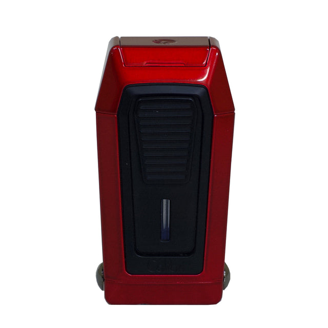 Colibri Gotham Red on Black Lighter with V - Cut