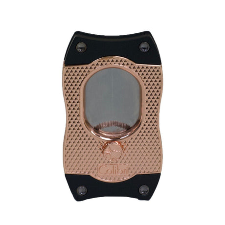 Colibri Monza S - Cut Rose Gold with Black Cigar Cutter CU560T4